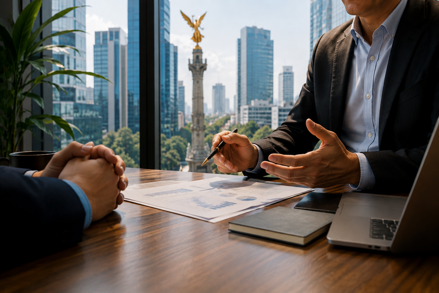 Estruturação societária para brasileiros no México em reunião empresarial
